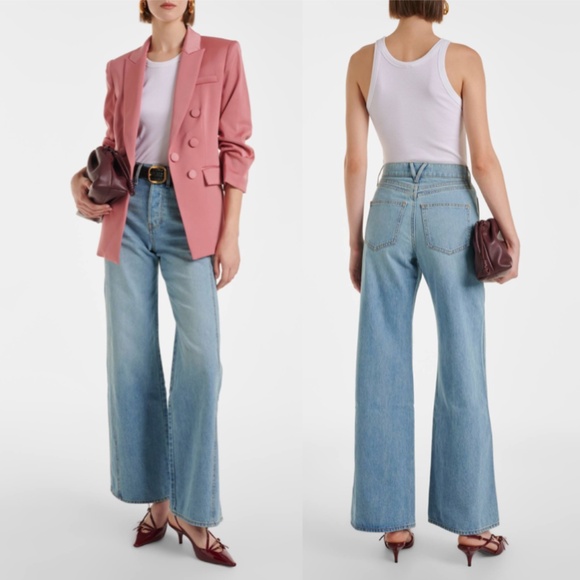 Veronica Beard Taylor High Waist Wide Leg Jeans Nova Size 30 NWT - Picture 4 of 17